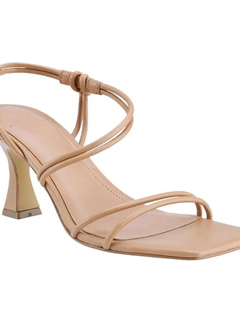 Marc Fisher Nude Strappy Mid-Heel Sandal
